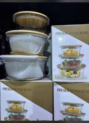 3in1 Food Containers With Wooden Lid