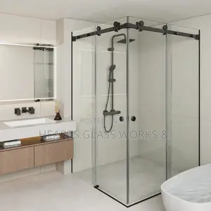 High Quality Tempered Glass for Shower Cubicle Installed.