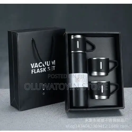 Vacuum Flask Set With 2 Cups