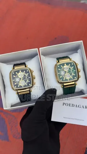 Poedagar Luminous Chronograph Rubber Strap Watch