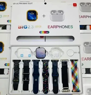 120 Smartwatch Set - 1 Smart Watch 1 Earpod 1 Watch Protective Cover