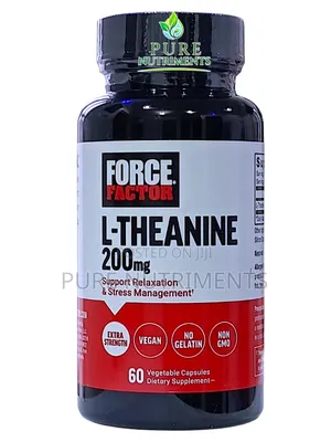 Force Factor L-Theanine 200mg 60 Veg Caps– Relaxation Stress Relief