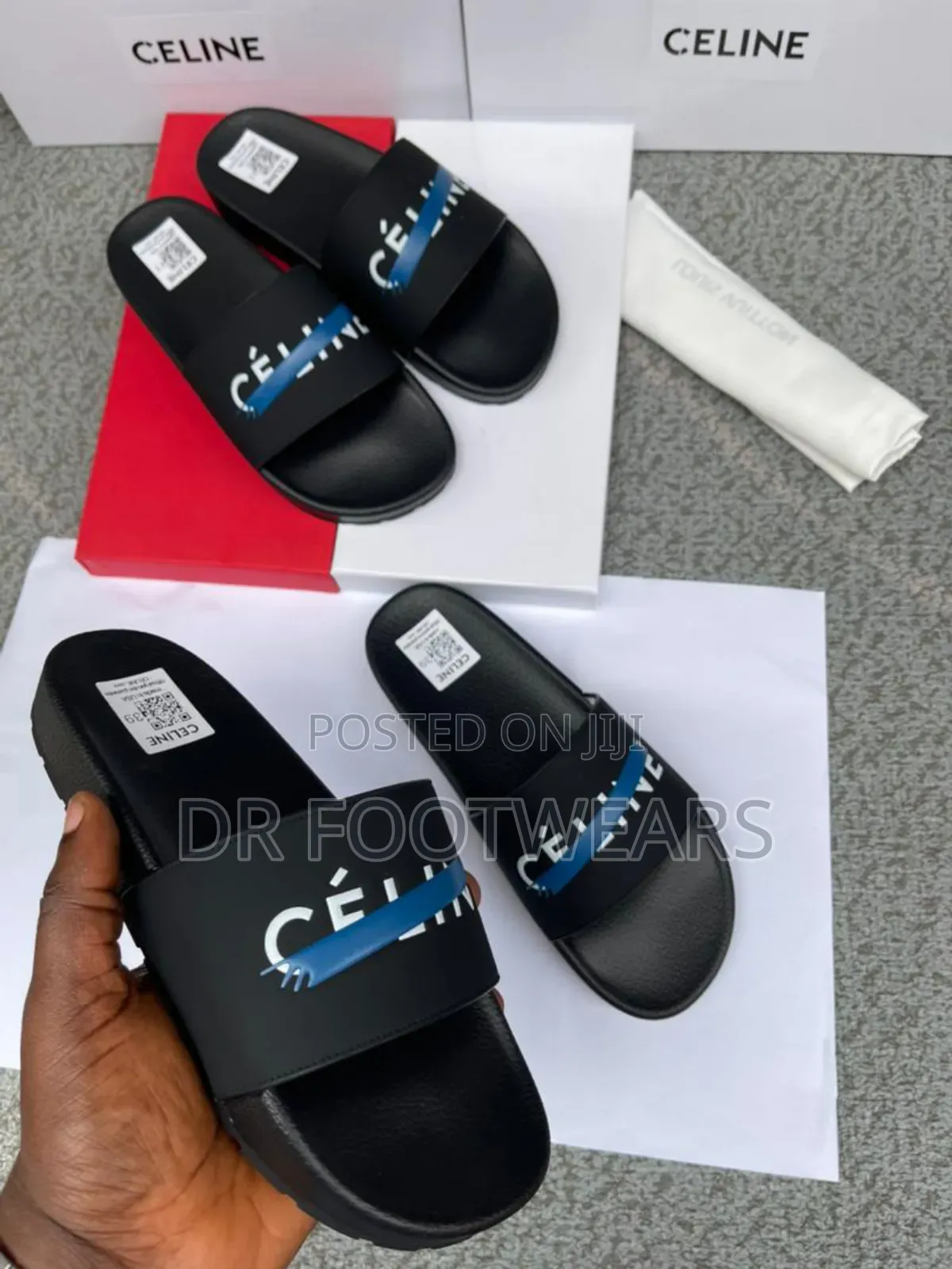 Black Casual Slides