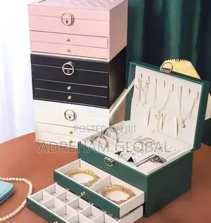 3layer Multifunctional Leather Jewellery Box