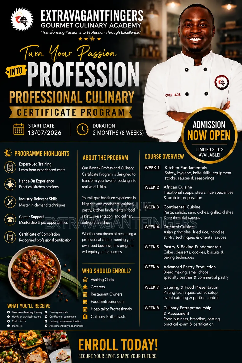 Professional Culinary Certificate