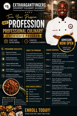 Professional Culinary Certificate