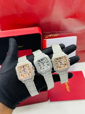 High Quality Full Iced Cartier Watch