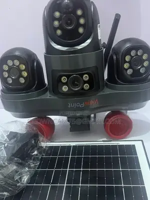 V380 Triple Lens Solar PTZ Camera With Detection Alarm 12mp