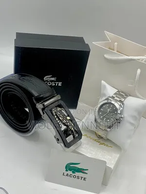 Lacoste and Versace Belt and Watch