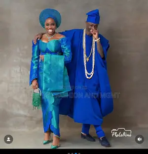 Azure Corset Gown Men’S Classic Royal Blue Agbada