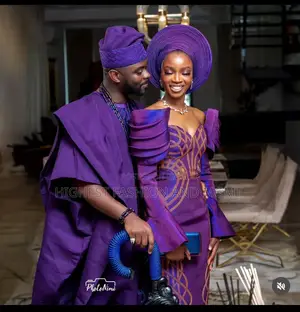 Sculpted Violet Corset Gown Men’S Textured Purple Agbada