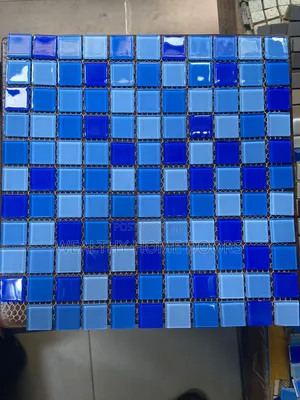Premium Blue Glass Mosaic Tiles for Swimming Pool and Bathroom