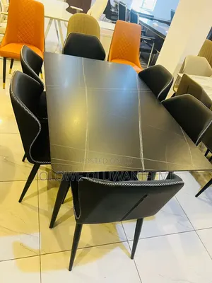 Black Marble Dining Set By6