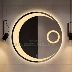 Half Moon Mirror With Light