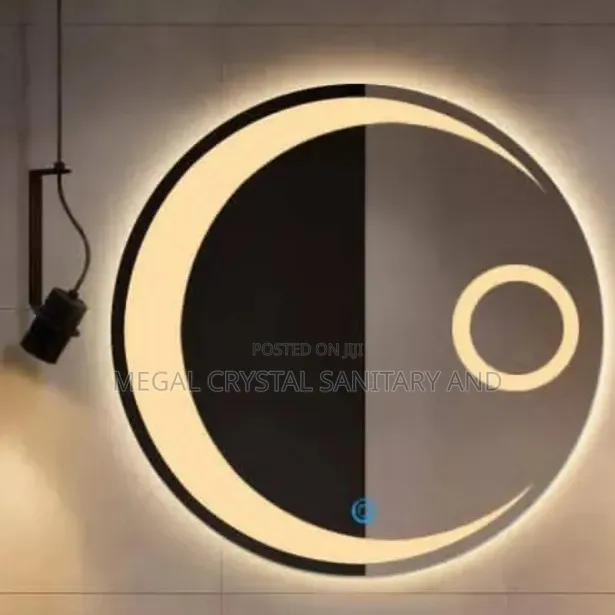 Half Moon Mirror With Light