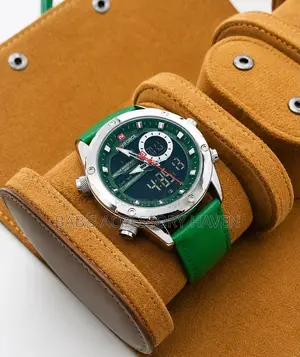 Quality Leather Strap Naviforce Waterproof Wristwatch