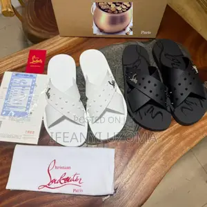 White and Black Luxury Designer Slippers