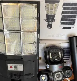 V380 Triple View CCTV Camera + Solar Street Light + Free Pole