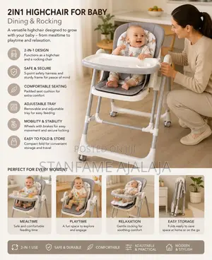 2 in 1 Baby High Chair