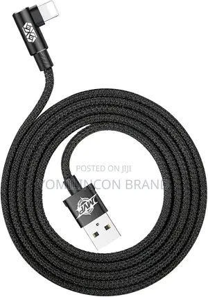 Baseus MVP Elbow Type Usb to iPhone 2a Fast Charging Cable 1m - Black
