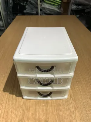3-Drawer Mini Plastic Storage Organizer