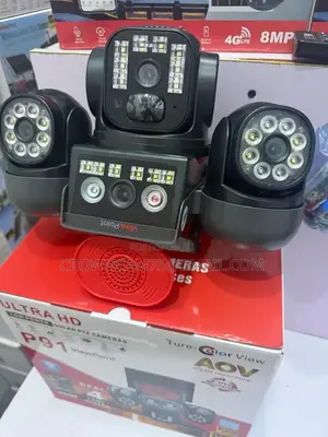4-Lens Ai Solar CCTV Camera – 4g Wireless Security Camera With Double