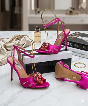 Authentic Aquazzura Love Link Satin Sandals – (Brand New)
