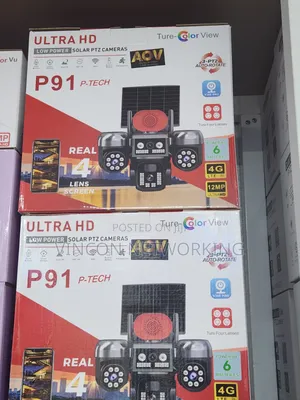 V380 Four-Lens PTZ Solar Camera