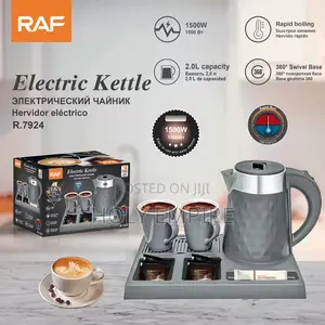 Electric Kettle With Cup Kit for Home and Hotel Use