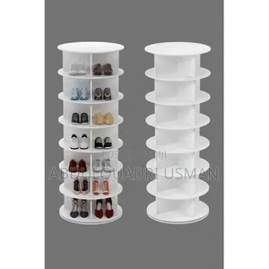 1.5 Thickness Wooden Rotating 7/Layers Shoe Rack