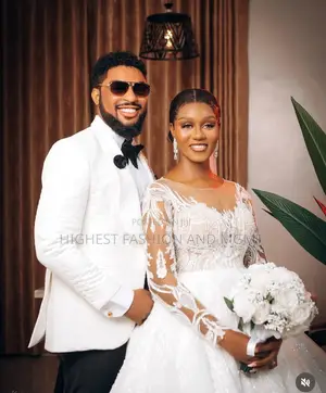 Ethereal Long-Sleeve Lace Gown Men’S Textured White Tuxedo Jacket