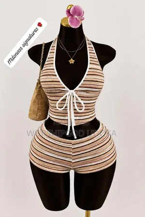A Two Piece Co-Ord With Matching Mini Shorts