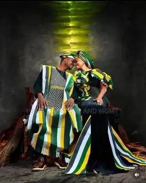 Iro And Buba Men’S Structured Striped Agbada