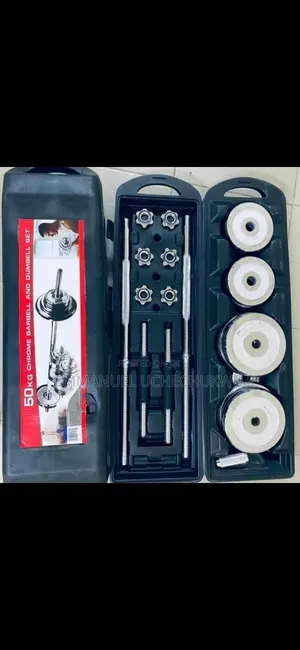 50kg Chrome Dumbell and Barbell