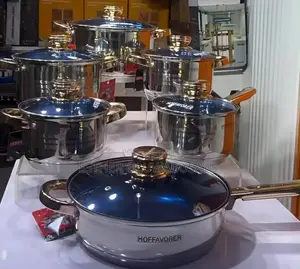 Premium 12-Piece Stainless Steel Cookware Set – Brand New