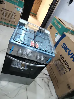 Maxi Freestanding 4 Burner Gas Cooker With Oven Inox