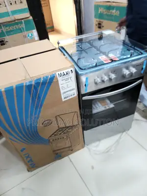 Maxi Standing Cooker Inox 4 Burner Gas Oven Combo