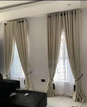 4 Pieces Turkish Off White Curtains With Quality Inner