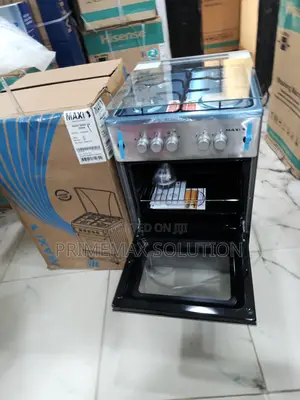 Maxi Inox Finish Gas Cooker 4 Burners 50x50 Oven