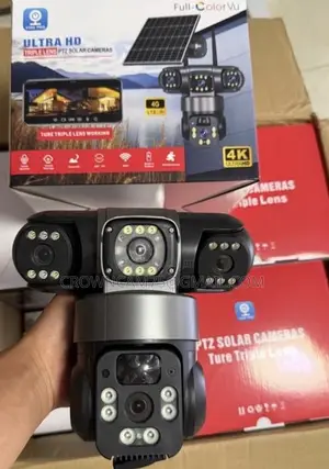 3 Lens 4g Solar CCTV Camera – Wireless Outdoor PTZ