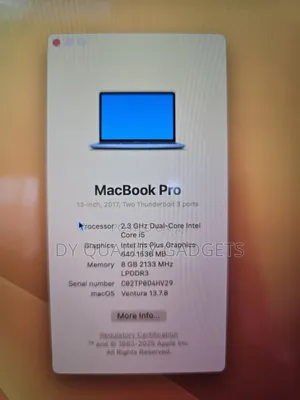 Laptop Apple MacBook Pro 2017 8GB Intel Core i5 SSD 256GB