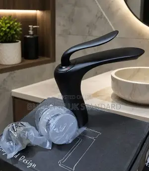 Mmaat Black Single-Handle Basin Mixer Tap With 5years Guarantee