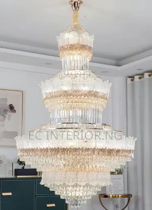 European Crystal Chandelier Rotating Staircase Pendant Light