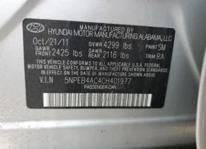 Hyundai Sonata 2012 Silver