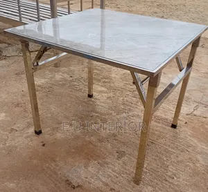 Stainless Foldable Table/Marble Top