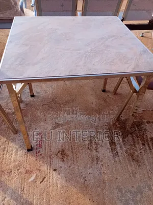 Stainless Foldable Table/Marble Top