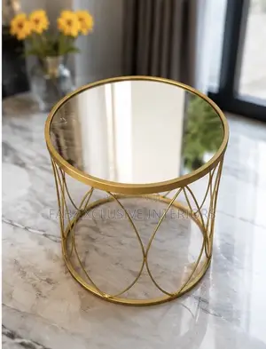 2-in-1 Luxury Mirror Face Center Table