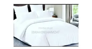 Plain White Bedspread With Pillowcases and Duvet Set