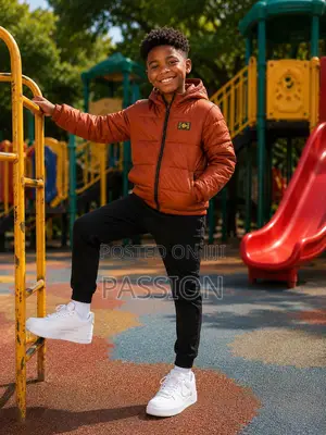 Boys Winter Puff Jacket With Joggers Trouser