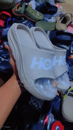 Hoka Chunky Slides Unisex - Grey, Red, Neon Green - Size 40-45 - Lagos
